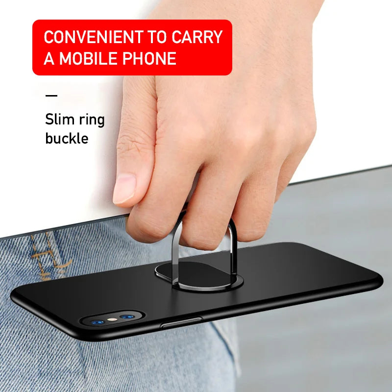 Universal Magnetic Finger Ring Phone Holder Car Mount Stand Grip for Smartphones