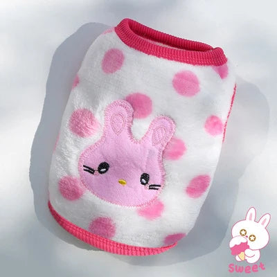 Warm Winter Puffer Vest for Small Dogs & Cats — Soft Fleece Flannel Puppy Sweater (XXS-XL)