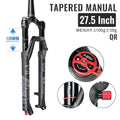 Air Suspension MTB Fork Rebound and Lockout Adjustment 26 / 27.5 / 29-Inch Straight or Tapered, 120mm (4.7in) & 140mm (5.5in) Travel