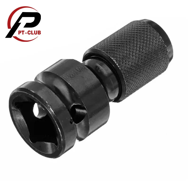 Quick-Release 1/2-Inch (12.7 mm) Square-to-1/4-Inch (6.35 mm) Hex Socket Adapter for Impact & Ratchet Wrenches