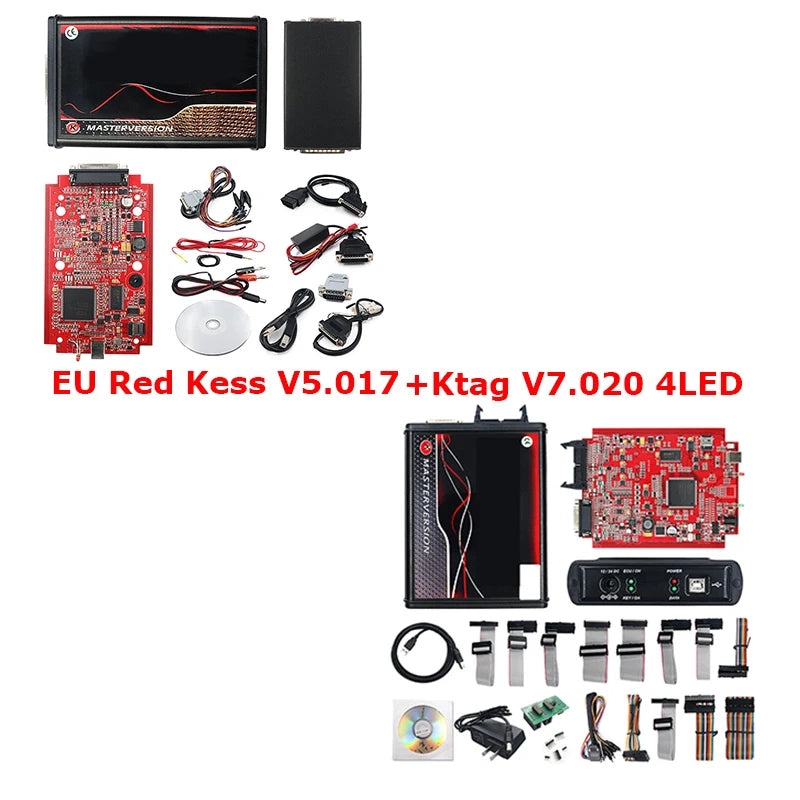 Online ECU Programmer Master Kit — 4-LED BDM Frame & 22 Adapters, OBD/Tricore/BDM Flasher with Unlocked 2.80 Software