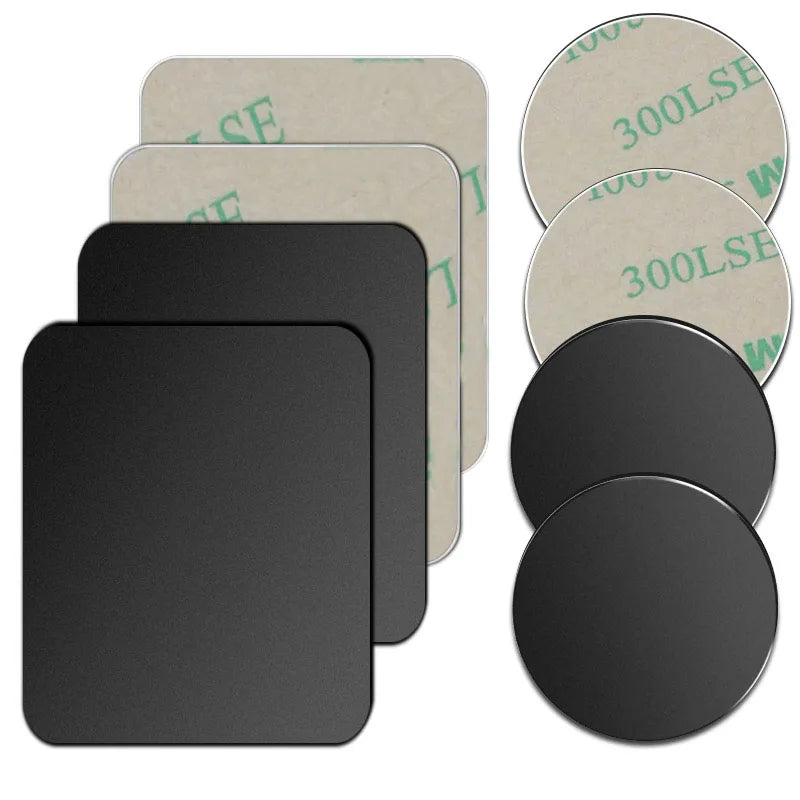 5-Pack Magnetic Metal Phone Plates — Adhesive Disk Stickers for Universal Magnetic Car Phone Mounts