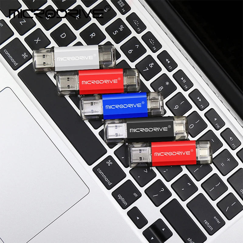 USB-C OTG 2-in-1 Flash Drive USB 2.0 & Type-C Pen Drive 8/16/32/64/128GB
