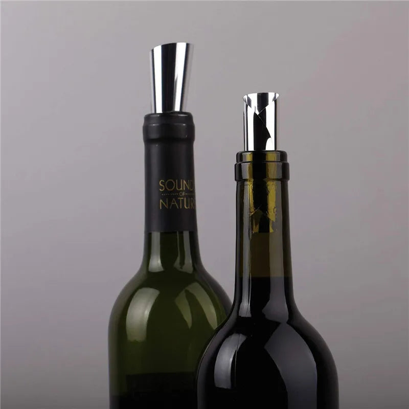 10/20-Pack Silver Aluminum Wine Pourer Discs - Foldable Reusable Drip-Stop Pour Spouts