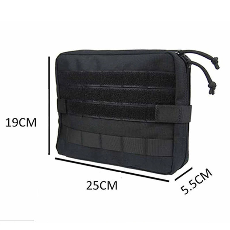 MOLLE Tactical Tool Pouch - Waterproof 1000D Nylon Medical Utility Bag, Compact 19 x 25 x 5.5 cm (7.5 x 9.8 x 2.2 in)