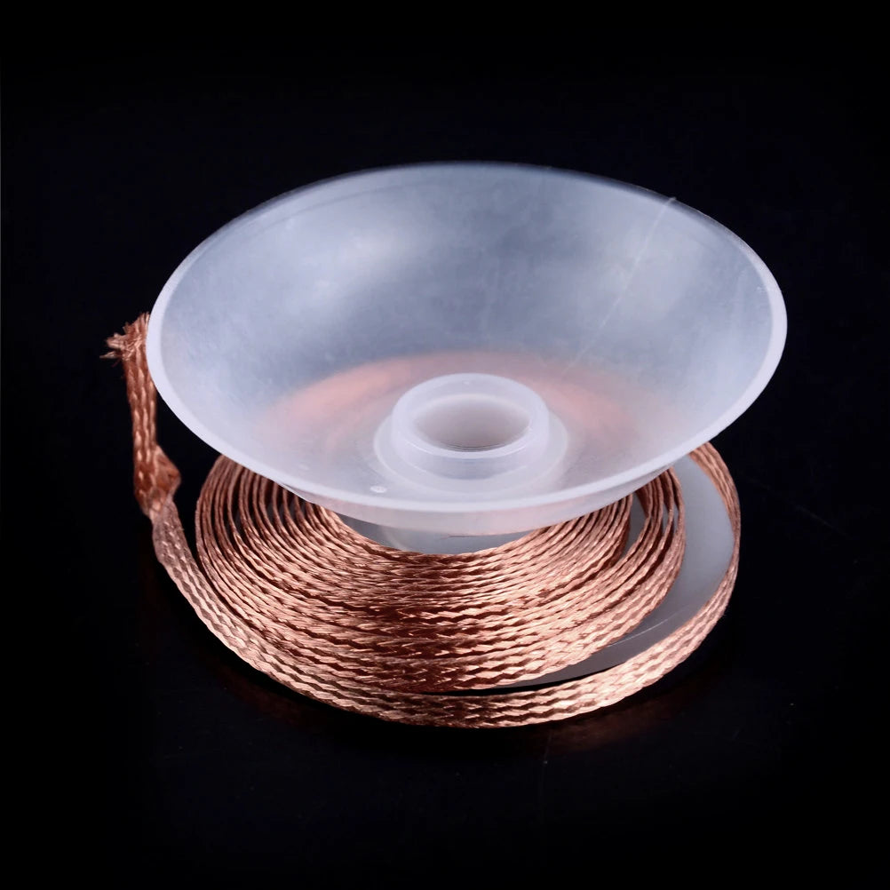 1-Pack Desoldering Braid Solder Wick 1.5M (2.0mm & 3.5mm) Copper Solder Remover Wire