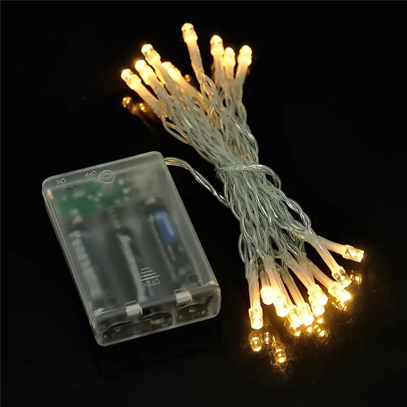 AA Battery Operated LED String Lights — 10/20/40/80/160 LED Fairy Lights, Cool White/Warm White/RGB for Christmas Wedding Party Garland