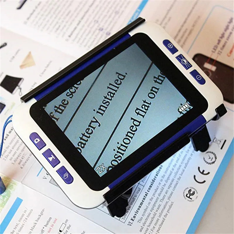 2-32X 3.5-inch (89 mm) Color LCD Handheld Digital Magnifier Portable Low Vision Reading Aid