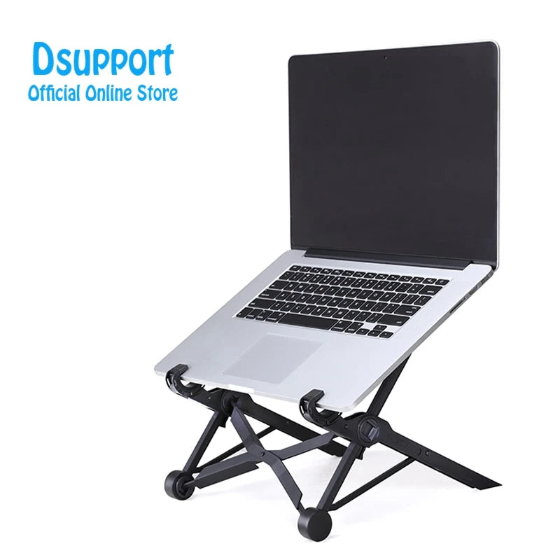 Folding Adjustable Laptop Stand — Ergonomic Lapdesk for 11.2–17 in (28.5–43.2 cm) Laptops, Lightweight Portable Notebook Riser for Office & Home