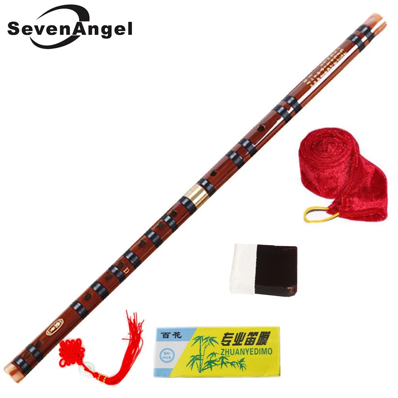 Bamboo Dizi Transverse Flute – Professional Woodwind Instrument in C D E F G Keys, 5 Colors