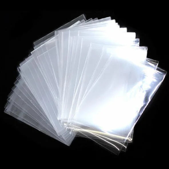 200pc (2 x 100) 65 x 90 mm (2.56 x 3.54 in) Clear Card Sleeves - Standard Trading Card Protectors for Magic, Pokemon, Yu-Gi-Oh & Board Games