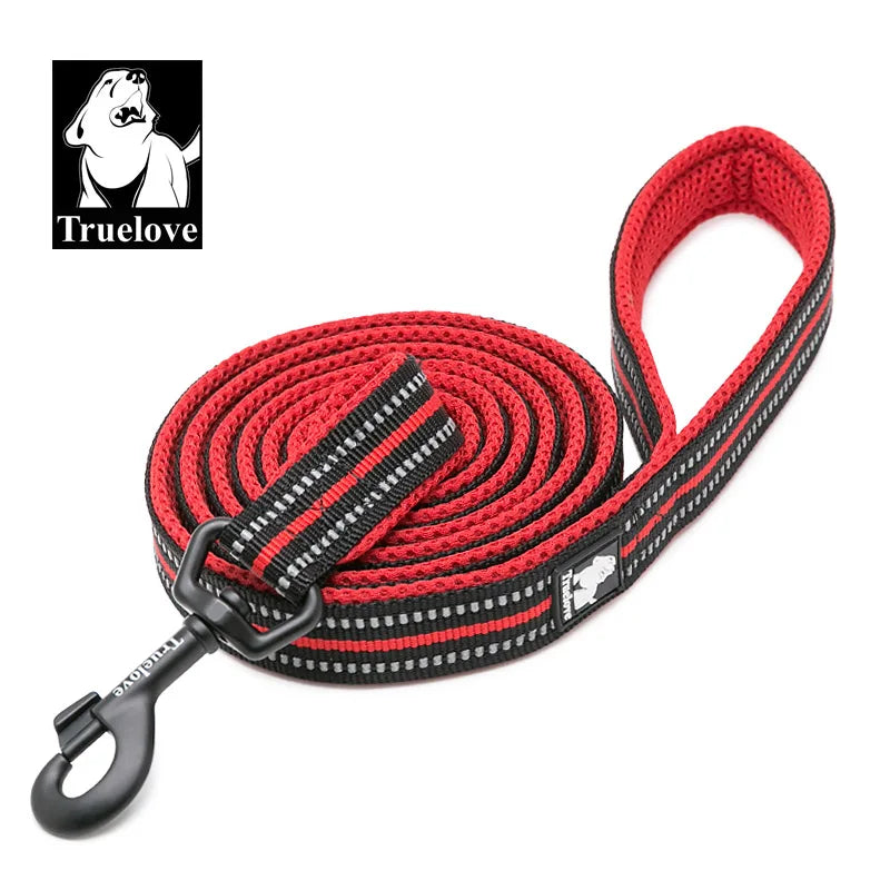 Soft Padded Mesh Reflective Dog Leash for Walking & Training — 110 cm (43.3 in) — 11 Colors