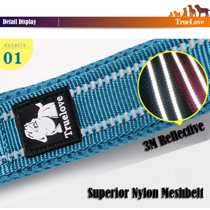 Soft Padded Mesh Reflective Dog Leash for Walking & Training — 110 cm (43.3 in) — 11 Colors