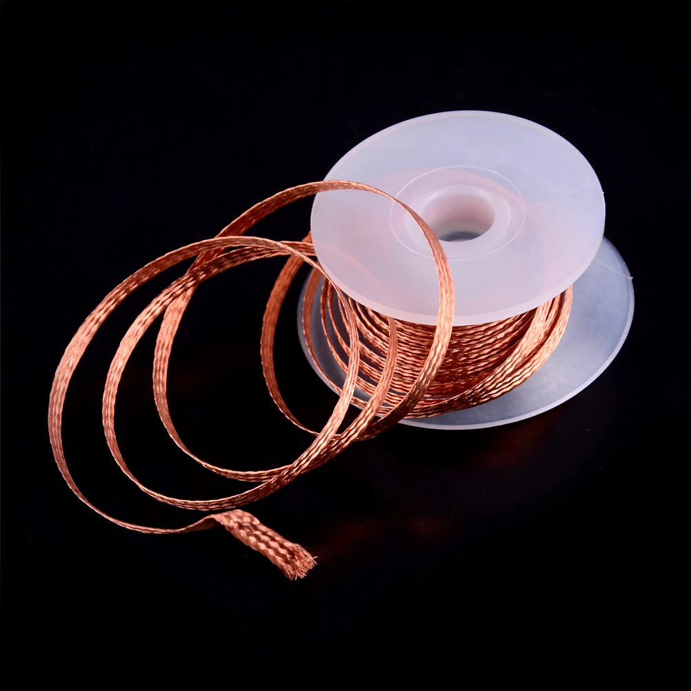 1-Pack Desoldering Braid Solder Wick 1.5M (2.0mm & 3.5mm) Copper Solder Remover Wire