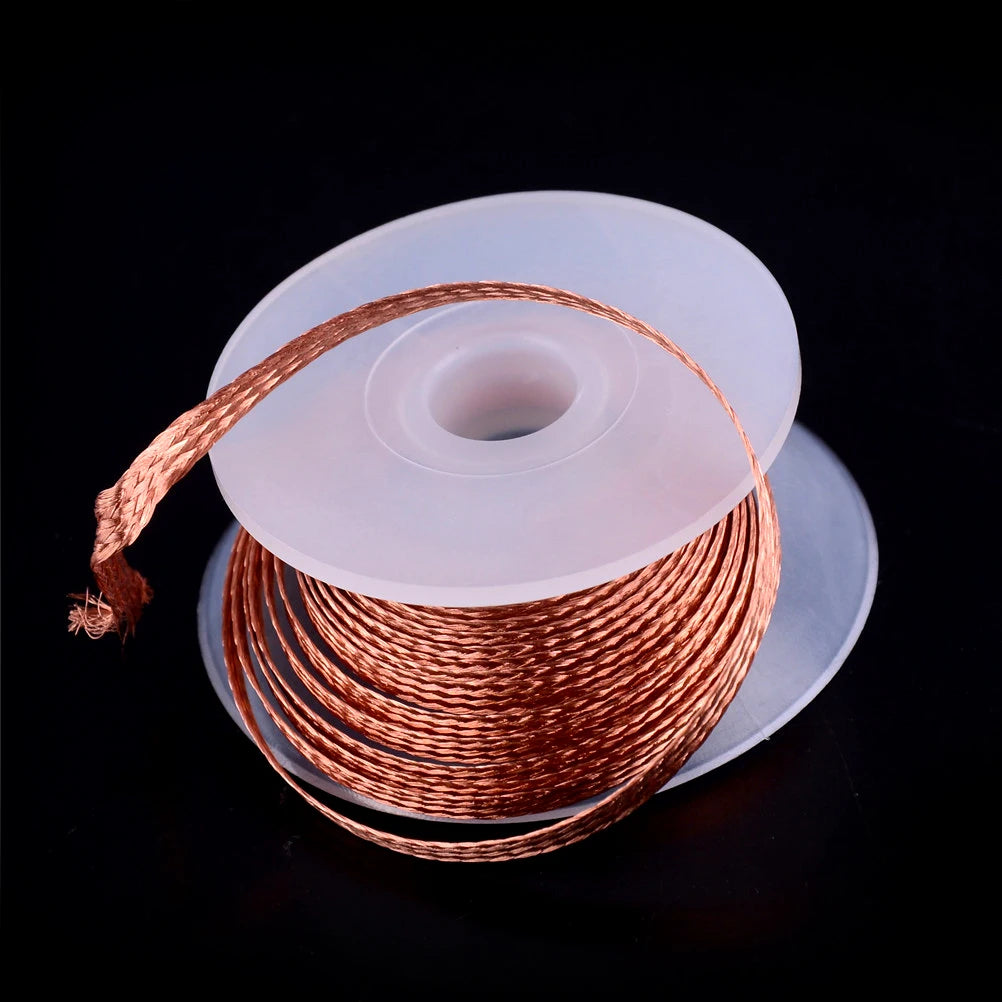 1-Pack Desoldering Braid Solder Wick 1.5M (2.0mm & 3.5mm) Copper Solder Remover Wire