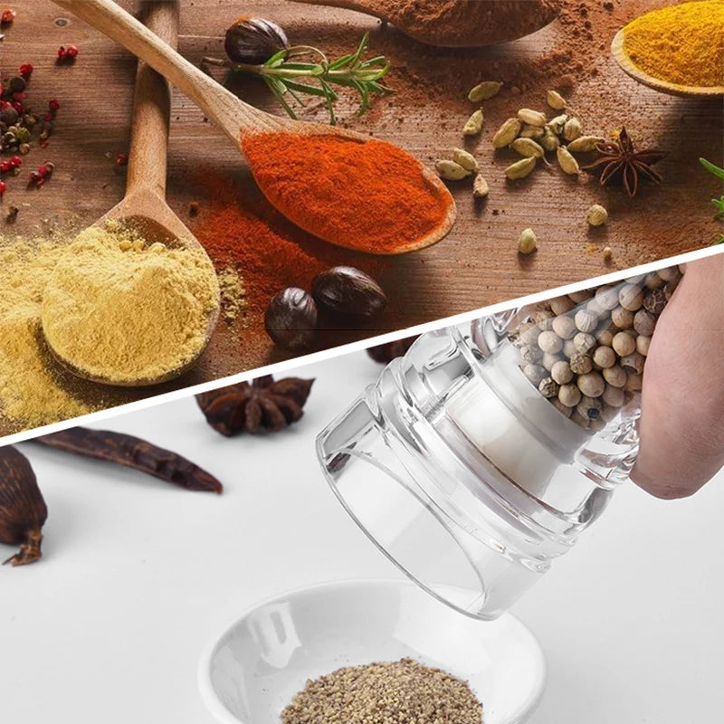 Acrylic Pepper Grinder with Ceramic Rotor – Adjustable Coarseness Salt & Pepper Mill