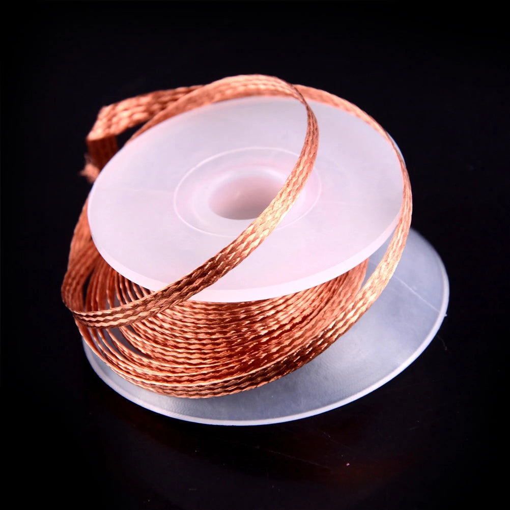1-Pack Desoldering Braid Solder Wick 1.5M (2.0mm & 3.5mm) Copper Solder Remover Wire