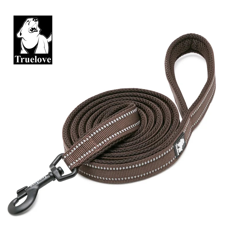 Soft Padded Mesh Reflective Dog Leash for Walking & Training — 110 cm (43.3 in) — 11 Colors