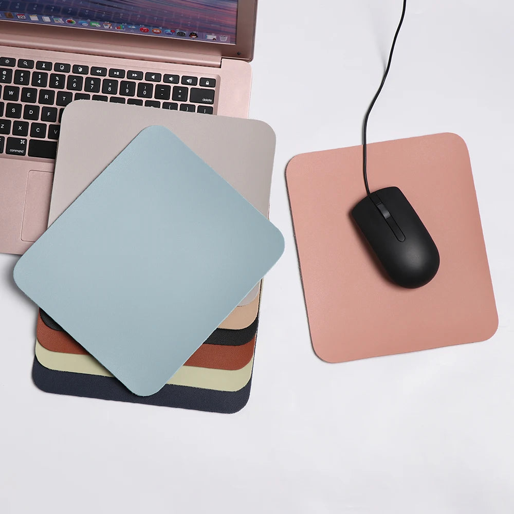 Universal Anti-Slip Leather Mouse Pad – 9.06 x 7.87 x 0.08 in (230 x 200 x 2 mm) Waterproof Desk Cushion for Gaming & Office