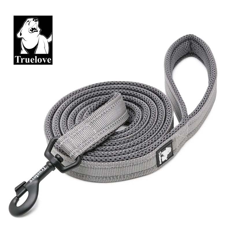 Soft Padded Mesh Reflective Dog Leash for Walking & Training — 110 cm (43.3 in) — 11 Colors