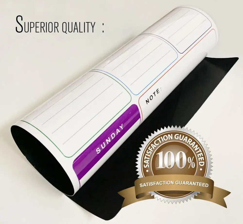 A3 Magnetic Weekly & Monthly Planner Whiteboard - Flexible Fridge Message & Drawing Board (11.7 x 16.5 in / 29.7 x 42 cm)