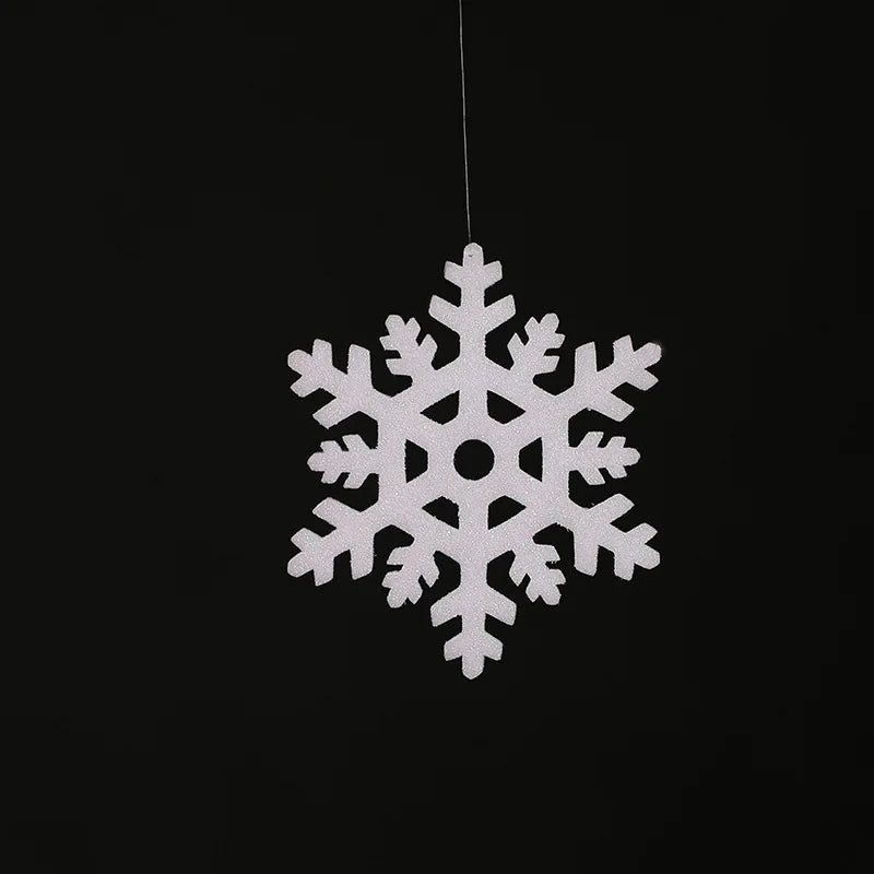 5-Pack White Foam Snowflake Ornaments - 9, 14, 20, 28, 41 cm (3.5, 5.5, 7.9, 11.0, 16.1 in) Christmas Tree & Window DIY Decorations