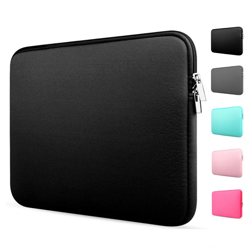 Soft Cotton Laptop Sleeve Bag with Zipper Fits 13 to 15.6 inch (33-39.6 cm) Notebook