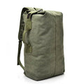 Men's Canvas Travel Backpack - Large Capacity 20-35L Mountaineering Shoulder Bag with Multiple Pockets