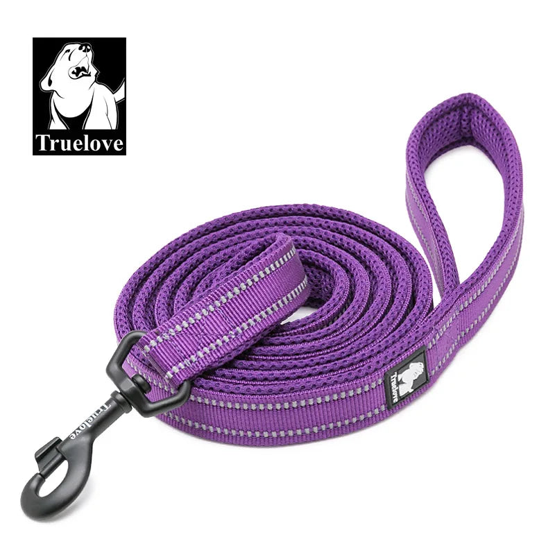 Soft Padded Mesh Reflective Dog Leash for Walking & Training — 110 cm (43.3 in) — 11 Colors