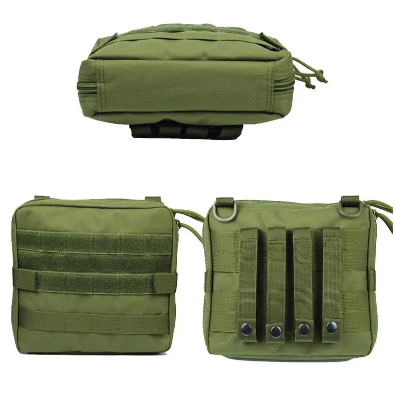 MOLLE Tactical Tool Pouch - Waterproof 1000D Nylon Medical Utility Bag, Compact 19 x 25 x 5.5 cm (7.5 x 9.8 x 2.2 in)