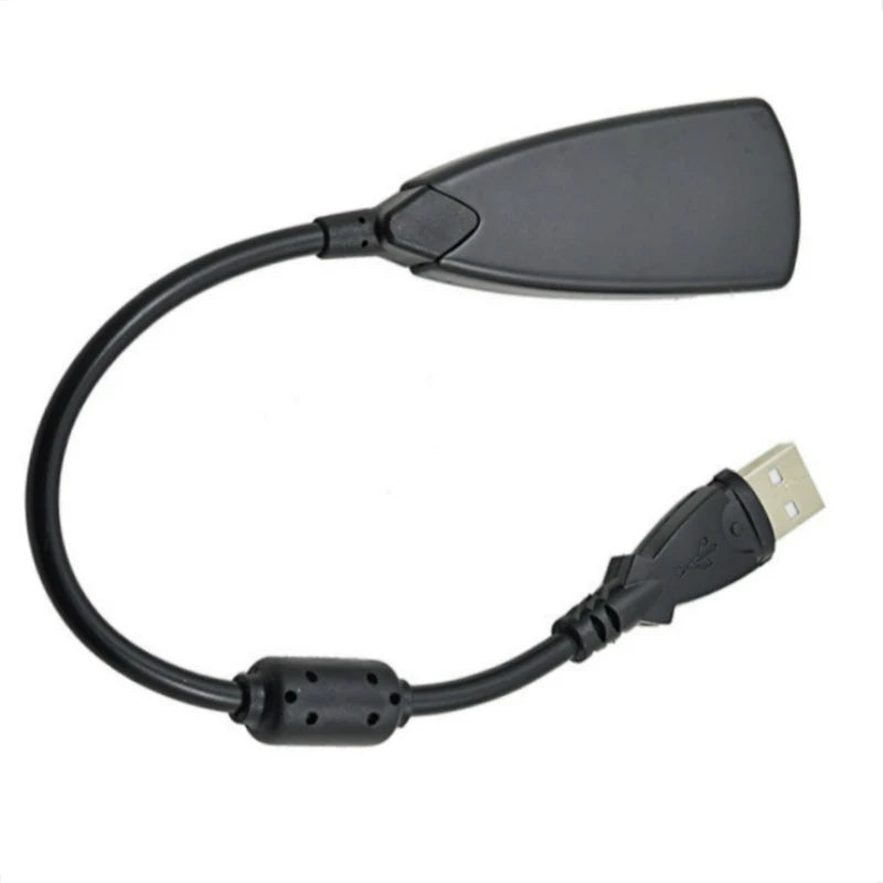 External USB 7.1 Sound Card Adapter – USB to 3.5mm Audio Jack for PC & Laptop, Headset Microphone Support
