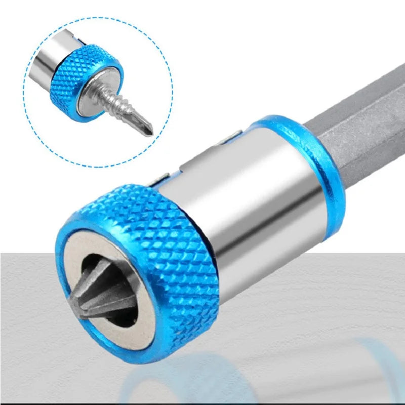 Magnetic Screwdriver Bit Ring – 1-Pack for 1/4 in (6.35 mm) Shank | Aluminum Magnetizer, 1 in (25 mm) Length, 0.59 in (15 mm) OD
