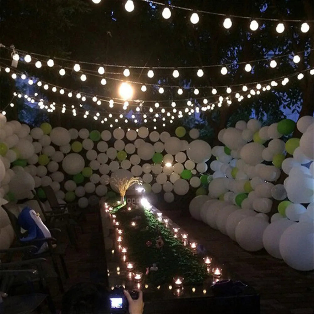 LED Globe String Lights 6m/10m (20/38 Bulbs) Waterproof Outdoor White/Warm White - Wedding Party Garden Christmas
