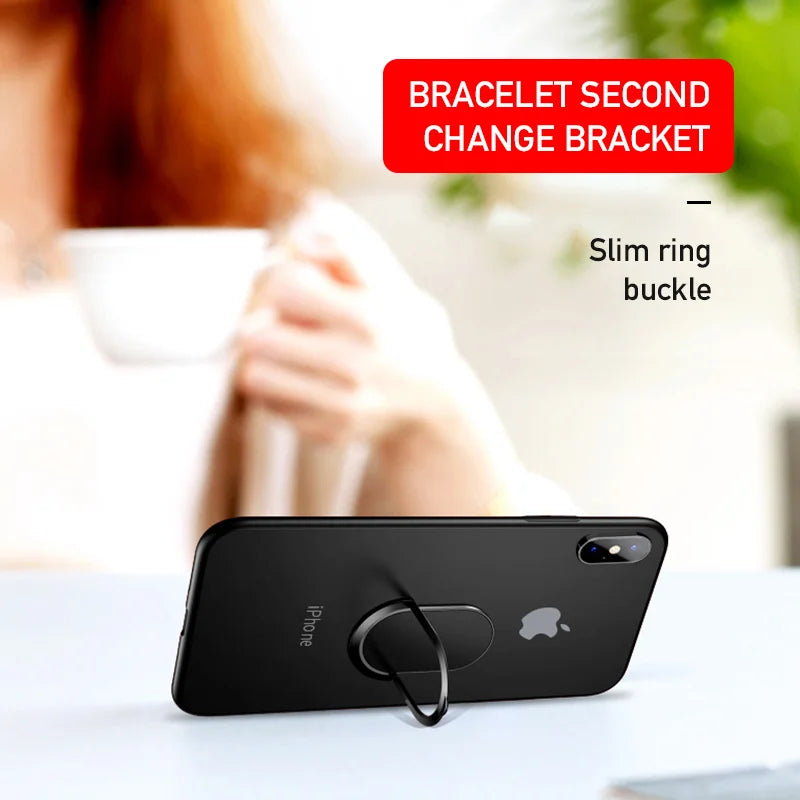 Universal Magnetic Finger Ring Phone Holder Car Mount Stand Grip for Smartphones
