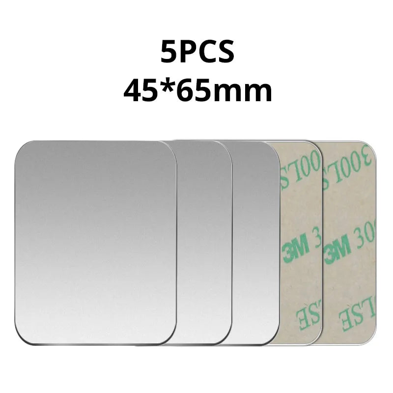 5-Pack Magnetic Metal Phone Plates — Adhesive Disk Stickers for Universal Magnetic Car Phone Mounts