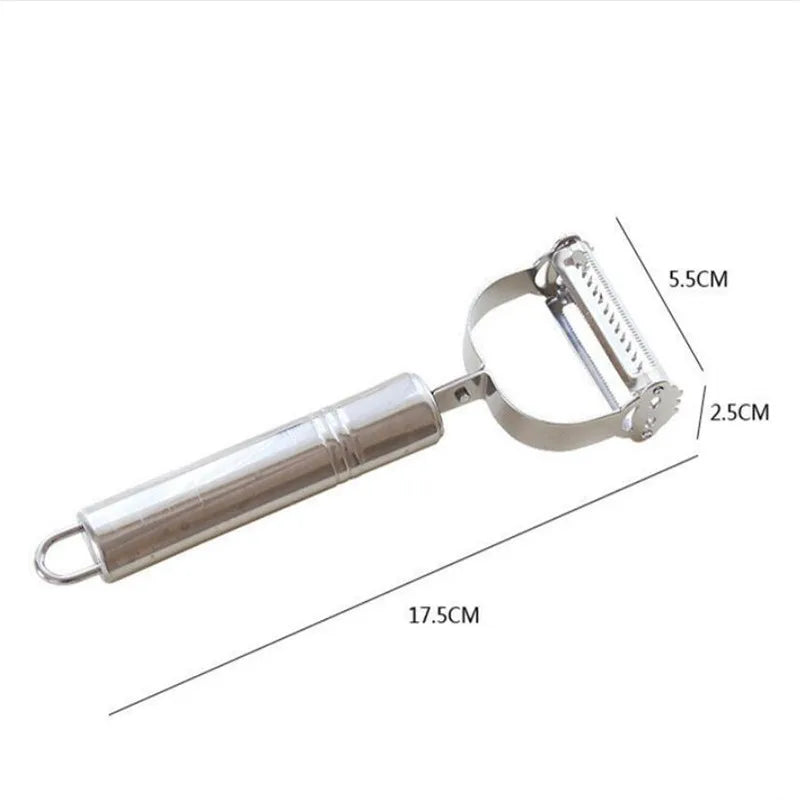 Stainless Steel Julienne Peeler & Vegetable Slicer - Potato Cucumber Carrot Grater Kitchen Tool