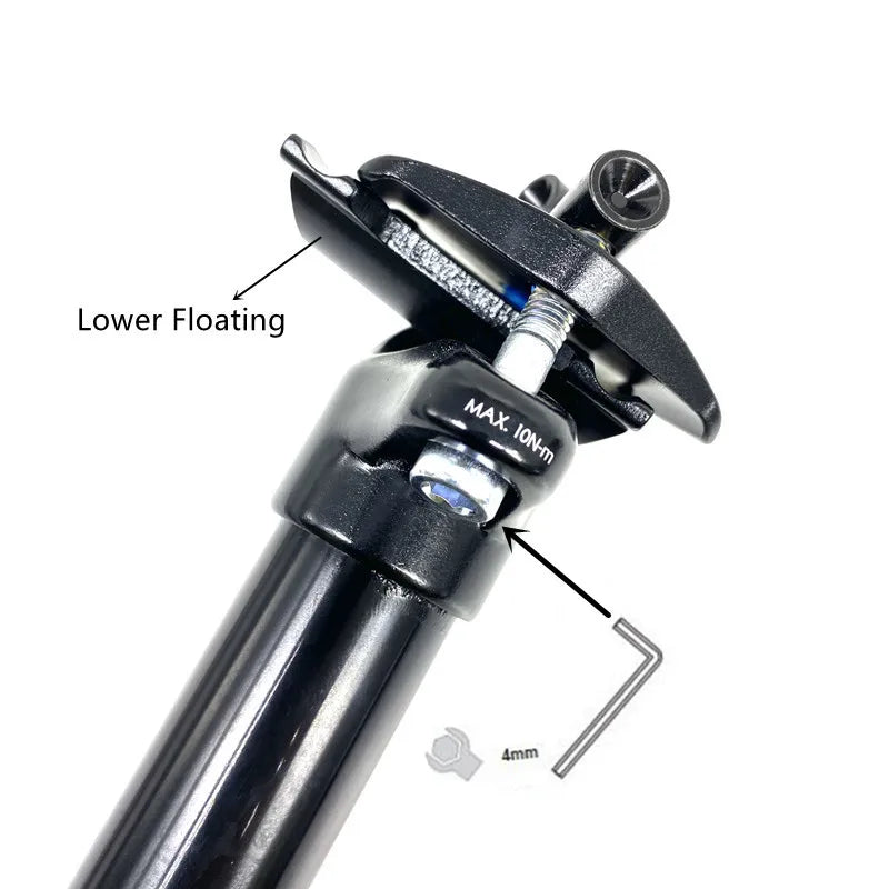 Adjustable Internal-Cable Dropper Seatpost 30.9/31.6 x 395mm (15.6 in) Alloy Mountain Bike Seatpost