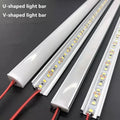 LED Aluminum Rigid Light Bar 0.5m (20 in) DC12V U/V-Shape 36×5730 SMD LEDs, Indoor Decorative Channel Lighting