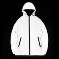 Men's Reflective Dual-Layer Windbreaker Jacket Hooded Waterproof Zip Coat