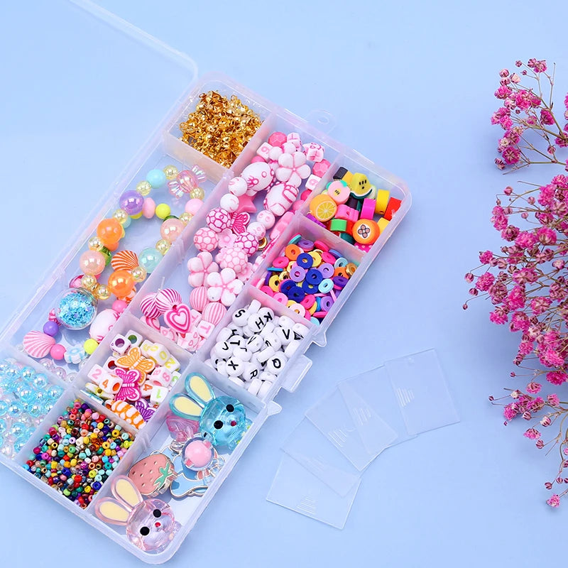 Adjustable Plastic Jewelry Organizer Box 10/15/24 Compartment Bead & Craft Storage Case
