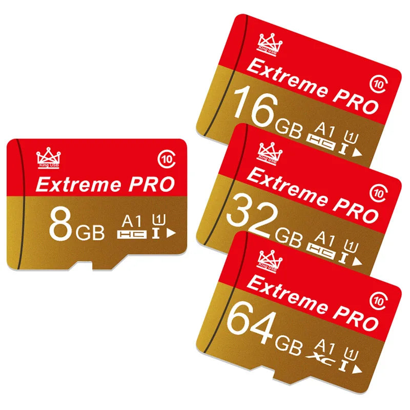 High Endurance MicroSD / TF Memory Card - 32GB, 64GB, 128GB, 256GB (Up to 100MB/s) U1 V10 A1 Class 10 - Includes Adapter