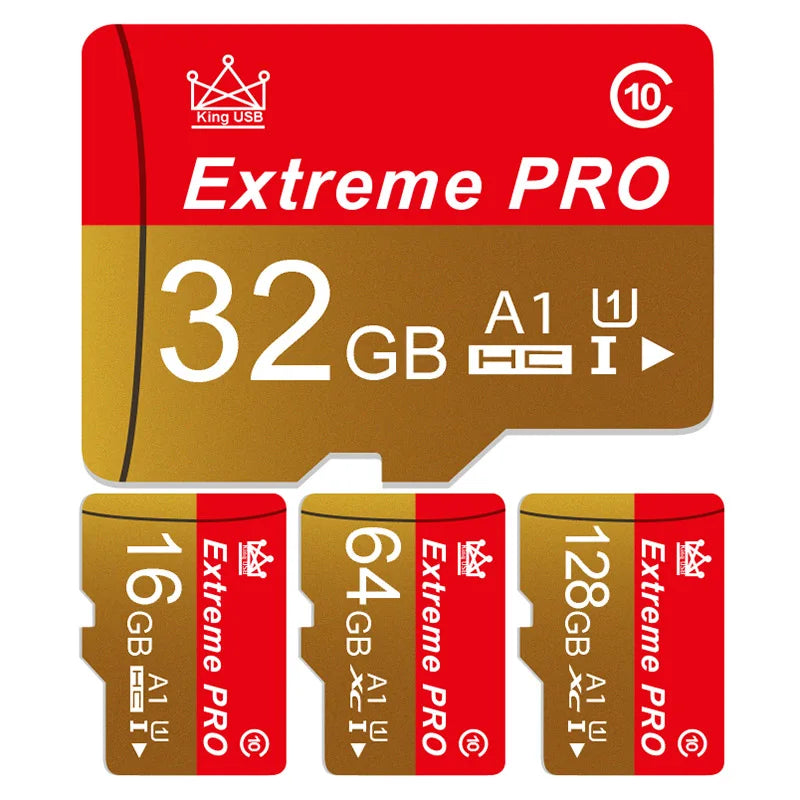 High Endurance MicroSD / TF Memory Card - 32GB, 64GB, 128GB, 256GB (Up to 100MB/s) U1 V10 A1 Class 10 - Includes Adapter
