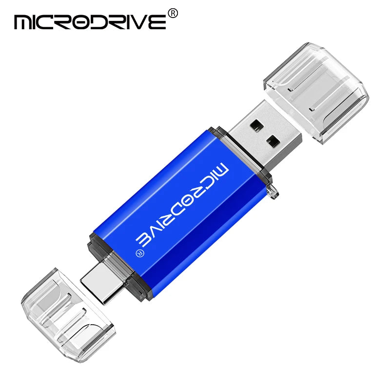 USB-C OTG 2-in-1 Flash Drive USB 2.0 & Type-C Pen Drive 8/16/32/64/128GB