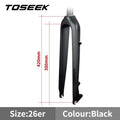 MTB Full Carbon Fiber Rigid Front Fork – 26/27.5/29 in, 28.6/31.8 mm Steerer, 560g (19.8 oz) Lightweight for Disc Brakes