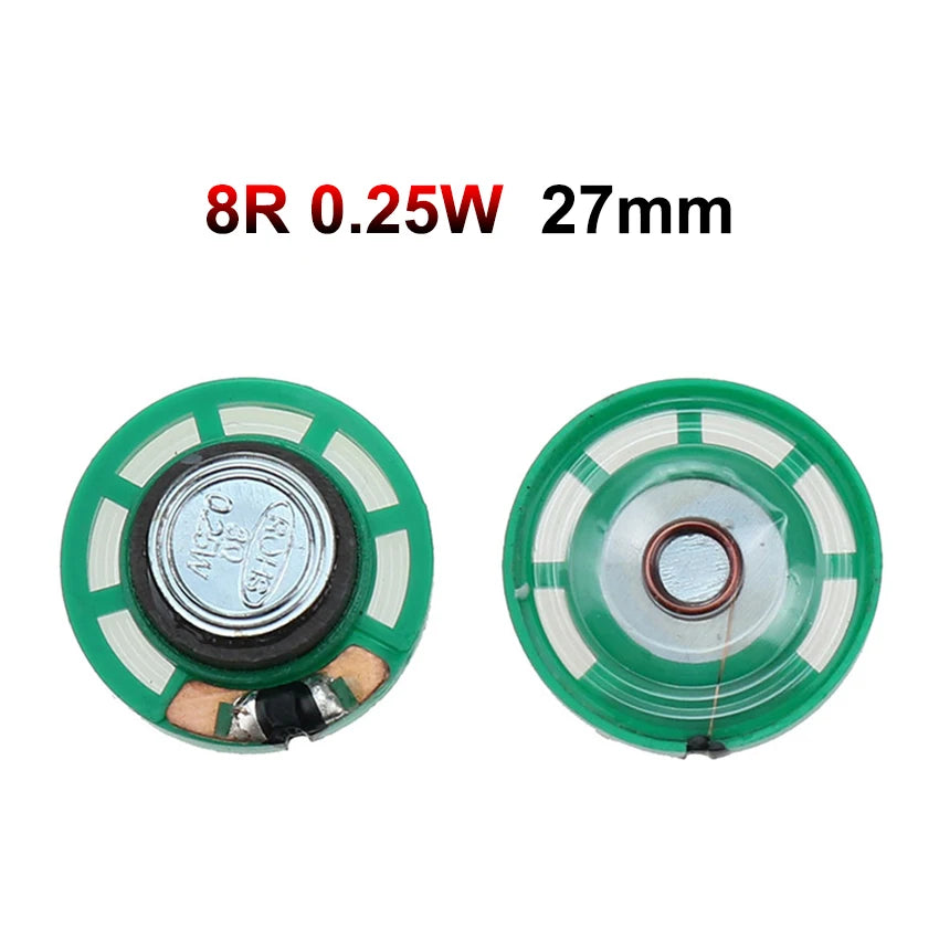 Horn Loudspeaker Driver 2-Pack | 8Ω, 16Ω, 32Ω | 0.25W–0.5W | 20–40mm (0.79–1.57 in) Diameter Options