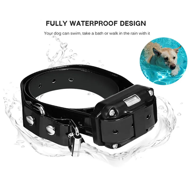 Waterproof Electric Dog Training Collar with Remote — Rechargeable Anti-Bark, Vibration/Shock/Beep, Adjustable up to 26.4 in (67 cm)