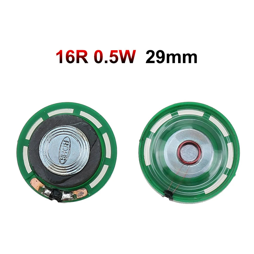 Horn Loudspeaker Driver 2-Pack | 8Ω, 16Ω, 32Ω | 0.25W–0.5W | 20–40mm (0.79–1.57 in) Diameter Options