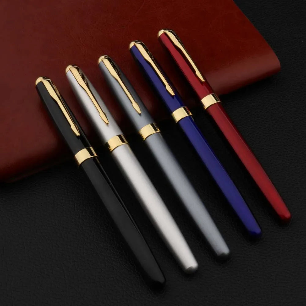 Metal Fountain Pen Black & Gold – Business Writing Pen for Office, School & Gifts