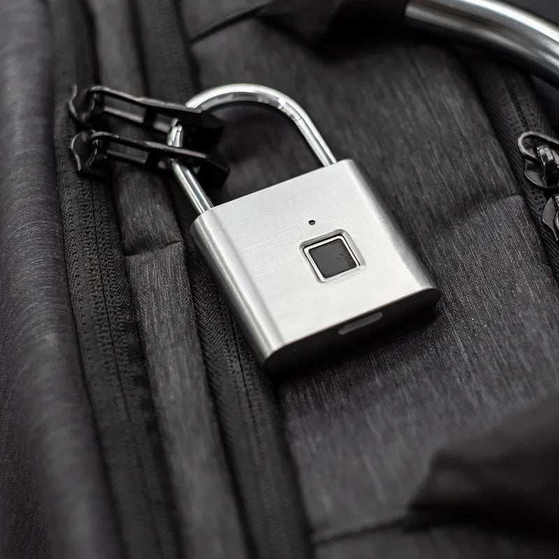 Smart Fingerprint Padlock - Waterproof Keyless Rechargeable Type-C Security Lock for Gym, Luggage & Home