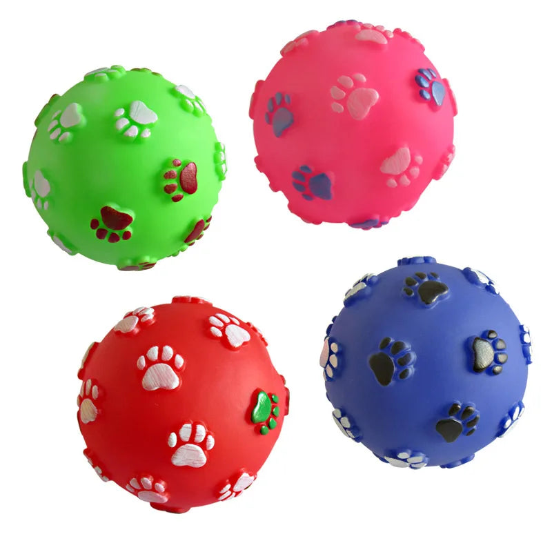 1-Pack Squeaky Dog Ball Toy 6 cm (2.36 in) Rubber Chew Toy for Small Dogs and Puppies